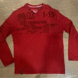 Point Zero Red Long Sleeve Graphic